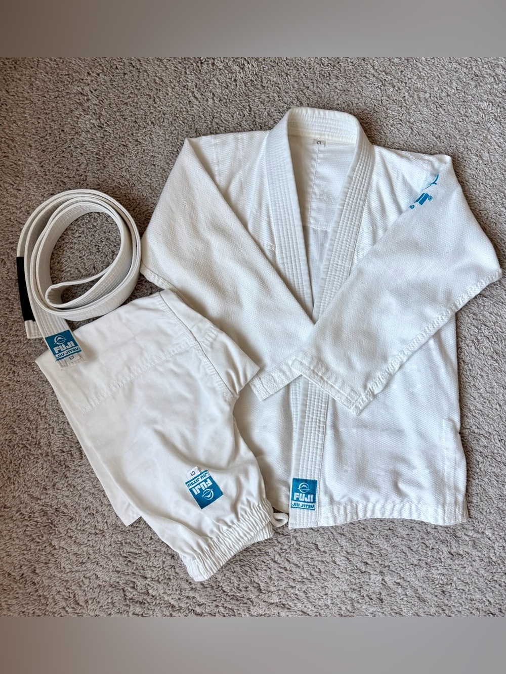 STARTER KIDS Brazilian Jiu Jitsu GI White Kimono, Pants and Belt